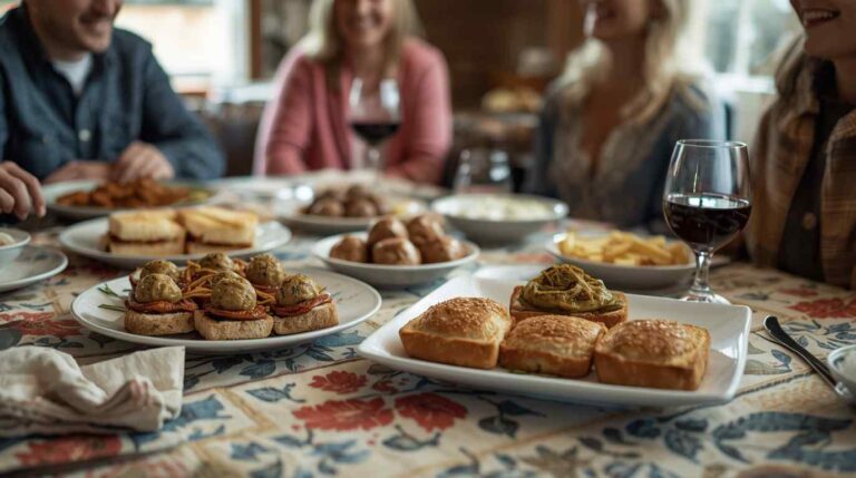 Bjudlunch Secrets: Amazing Ideas That Will Wow Guests Today! Beautiful bjudlunch spread with make-ahead grain salads, roasted vegetables, and fresh herbs arranged on a wooden table.