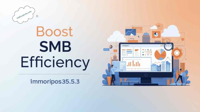 Benefits of immorpos35.3 software Boost SMB Efficiency! ImmorPOS35.3 dashboard showing automated workflows, real time inventory tracking, notifications, and SMB performance analytics