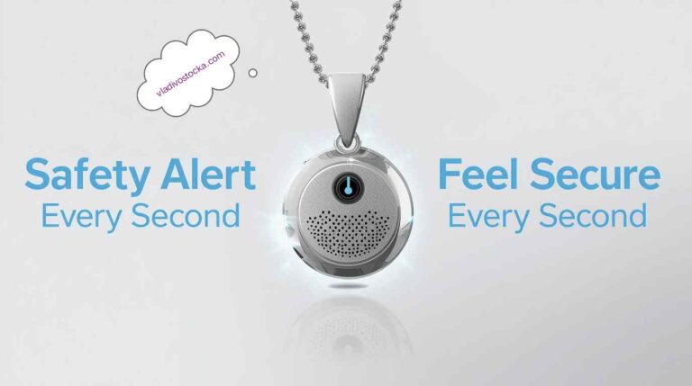 Safetwear Alert Pendant – Feel Secure Every Second 24/7 Daily Safetwear medical alert pendant with fall detection helping seniors call emergency services instantly for safety at home or outside anytime