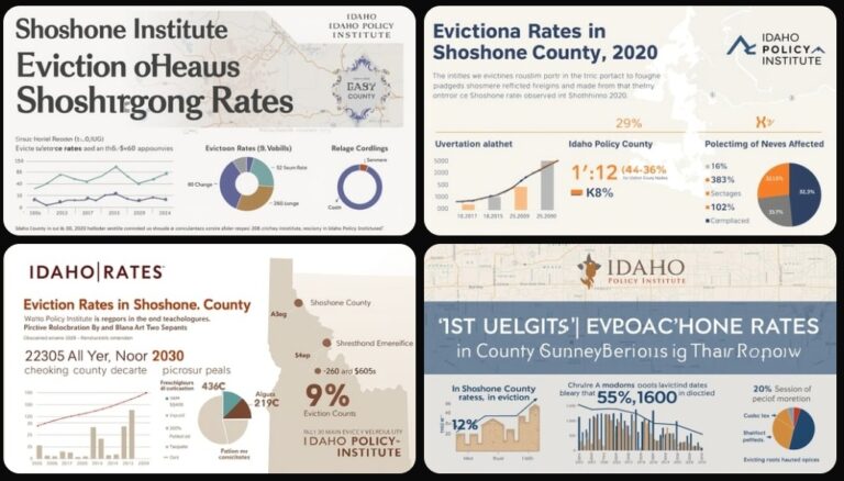 Idaho Policy Institute eviction rate 2020 Shoshone County report showing housing trends, eviction filings, and rental crisis data in Idaho